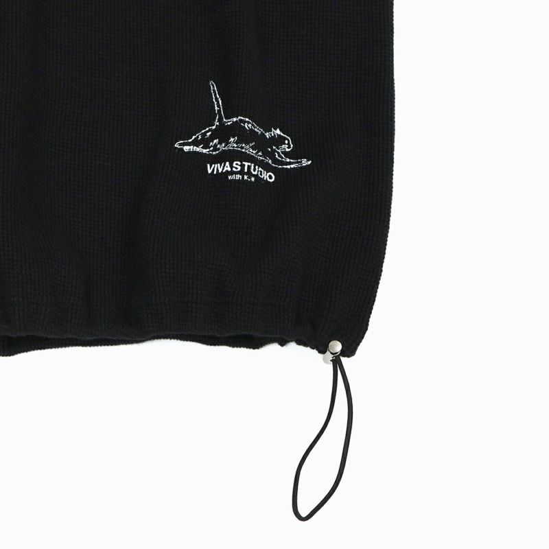 樋口幸平　vivastudio PIPING HALF ZIP BOTTOMS PIPING HALF ZIP TOPS（BLACK） | VIVASTUDIO