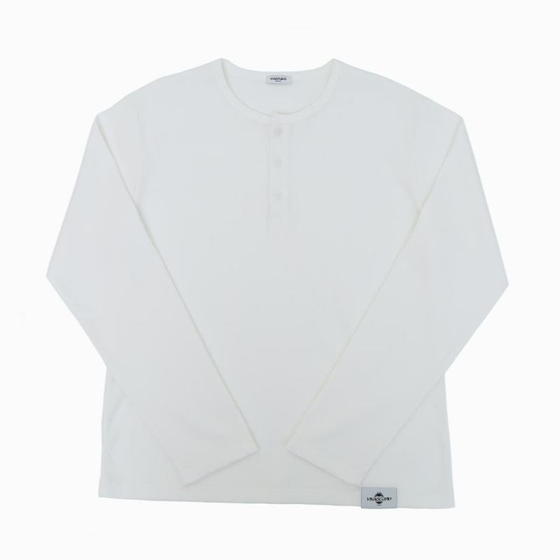 TBPR HENLEY NECK T-SHIRT 新品 Henley Neck T-shirt（Khaki） | VIVASTUDIO