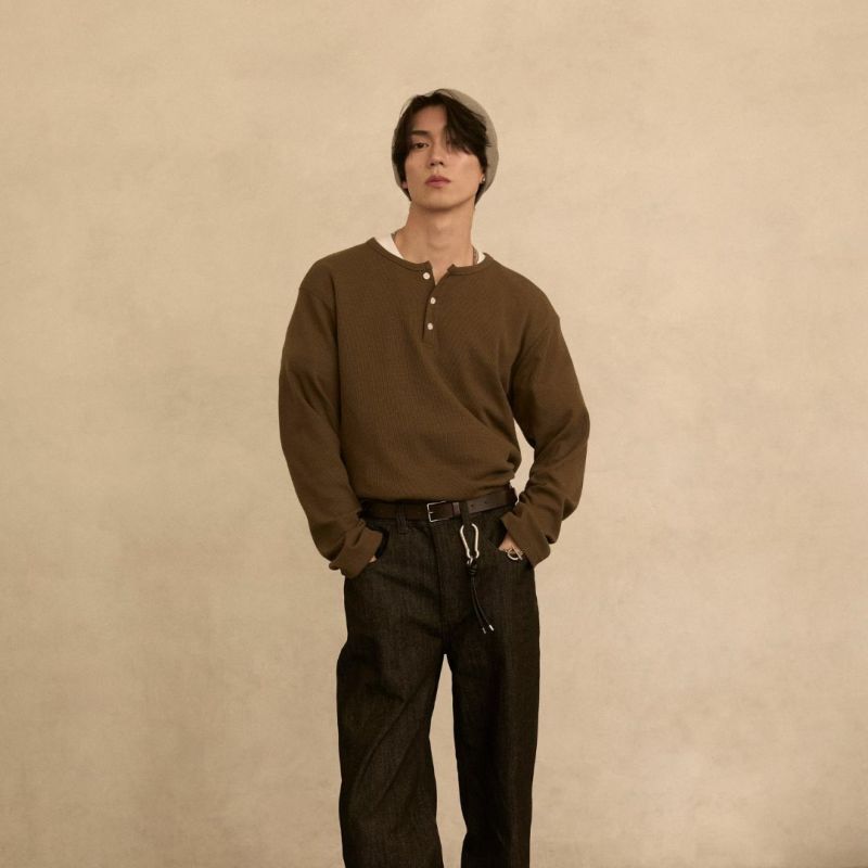 TBPR HENLEY NECK T-SHIRT 新品 Henley Neck T-shirt（White） | VIVASTUDIO
