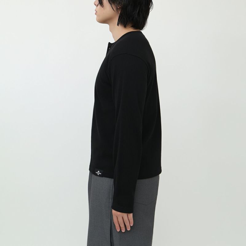 Henley Neck T-shirt（Black） | VIVASTUDIO